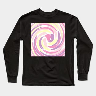 Twirl of Pastel Coloured Hearts Long Sleeve T-Shirt